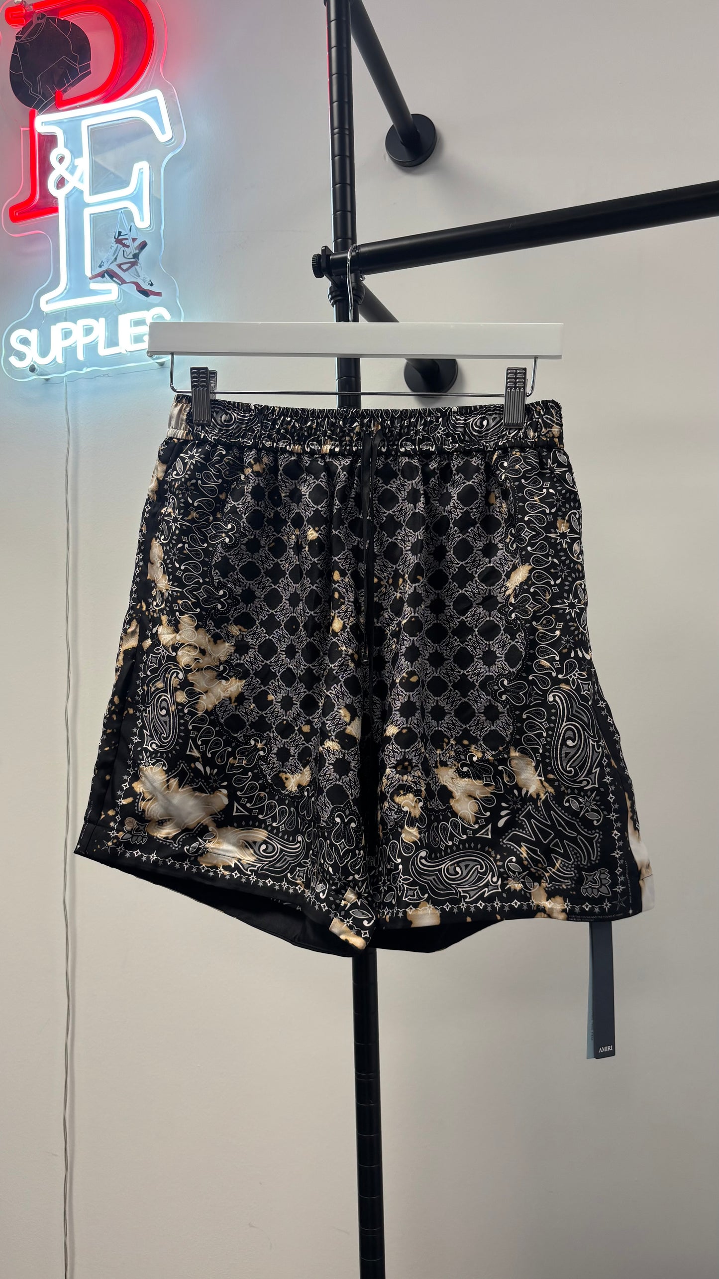 Amiri Bleach Bandana Shorts |Authenticity Guaranteed