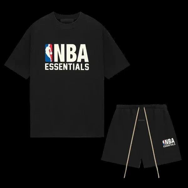 NBA Essentials Black Short set