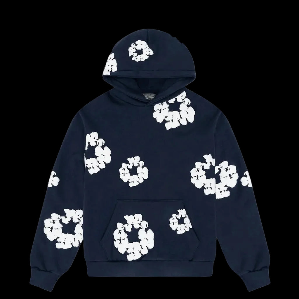 Denim Tears Cotton Wreath Hoodie "Navy"