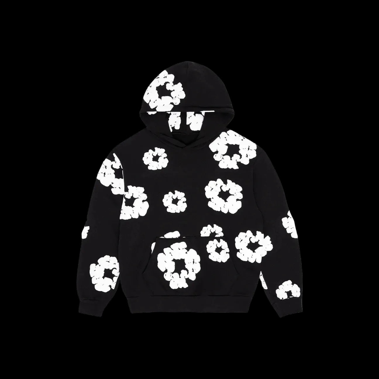 Denim Tears Cotton Wreath Hoodie "Black & White"