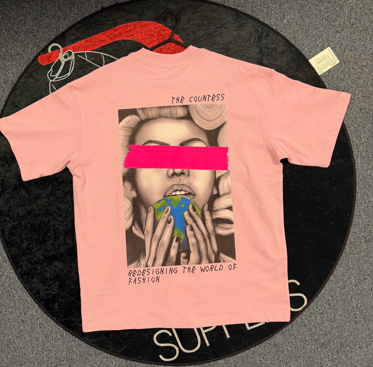 Blaq Pearl "The Countess Pastel Pink with Dark Pink T-Shirt