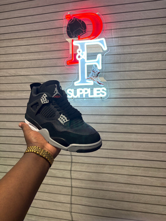 Jordan 4 Black Canvas