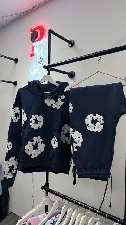 Denim Tears Cotton Wreath Tracksuit "Navy"