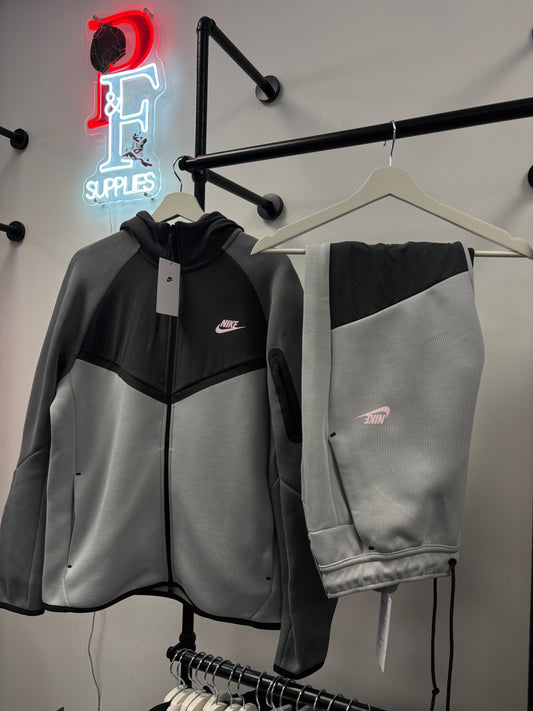 Nike Tech Fleece Pink Tick Tracksuit