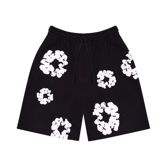 Denim Tears Cotton Wreath B/W Shorts