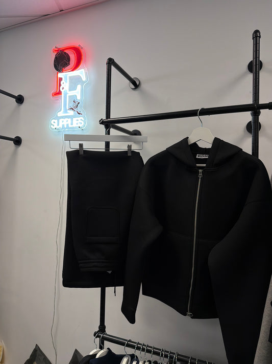 WEEKDAY SCUBA BLACK TRACKSUIT FLARED