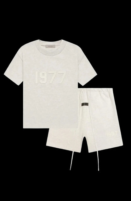 1977 Essentials Light Oatmeal Short set