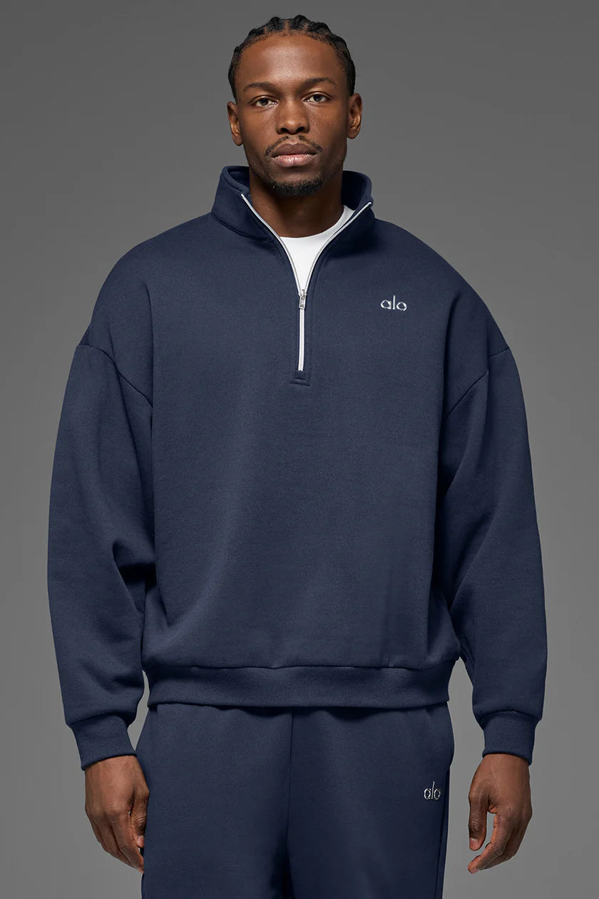 Alo Quarterzip Navy Tracksuit Flared