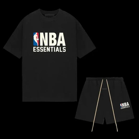 NBA Essentials Black Short set