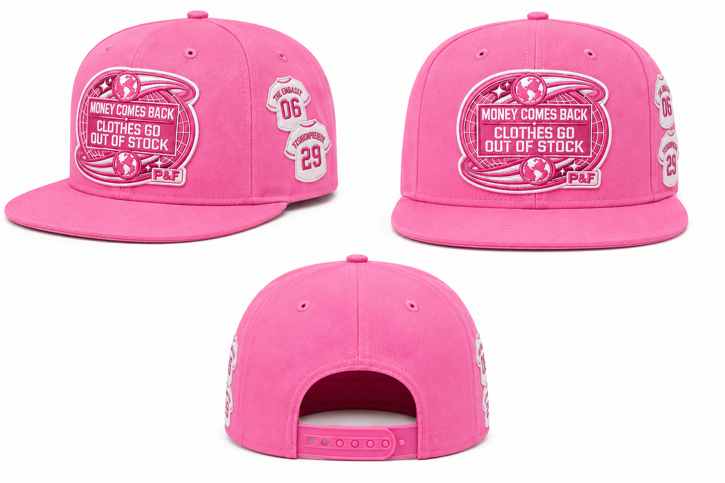 PRE ORDER - The Embassy Pink Slip Fitted Cap