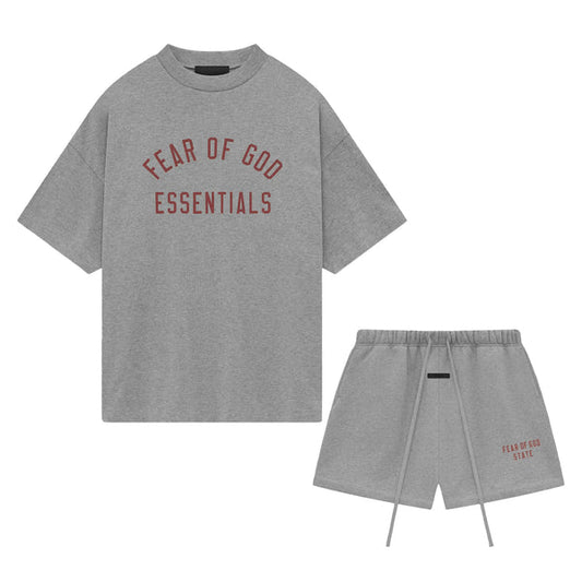 Essentials FW24 Dark Heather Short Set