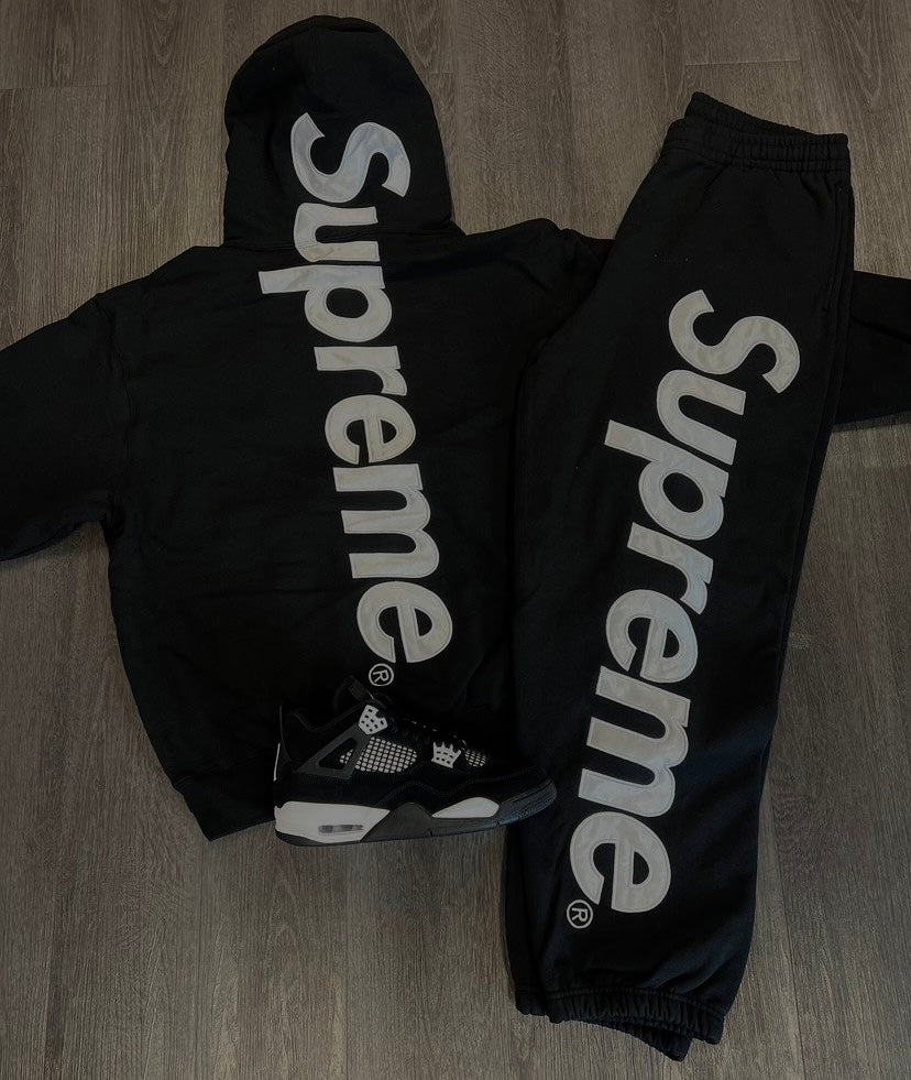 Supreme Aplique | Black Tracksuit