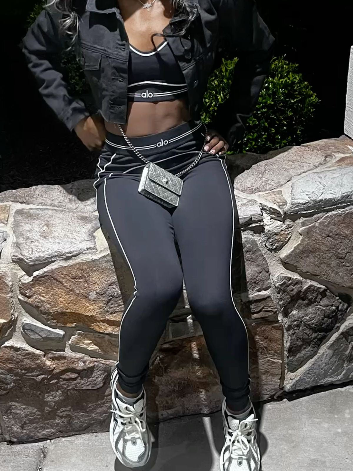 Alo Airbrush Heart Throb Set "Black"