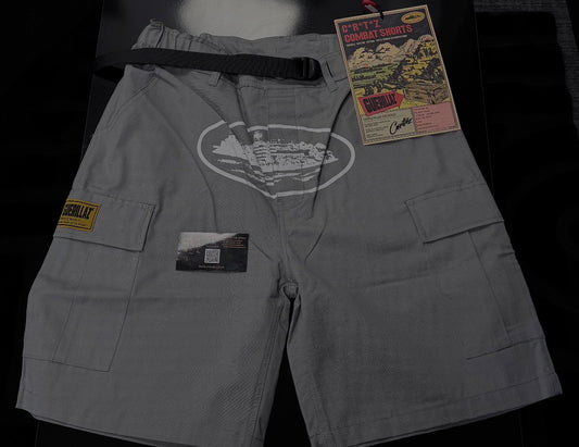 Corteiz Alcatraz Cargo Shorts Grey