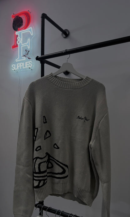 broken Planet Market Knit Sweater - Heather Grey