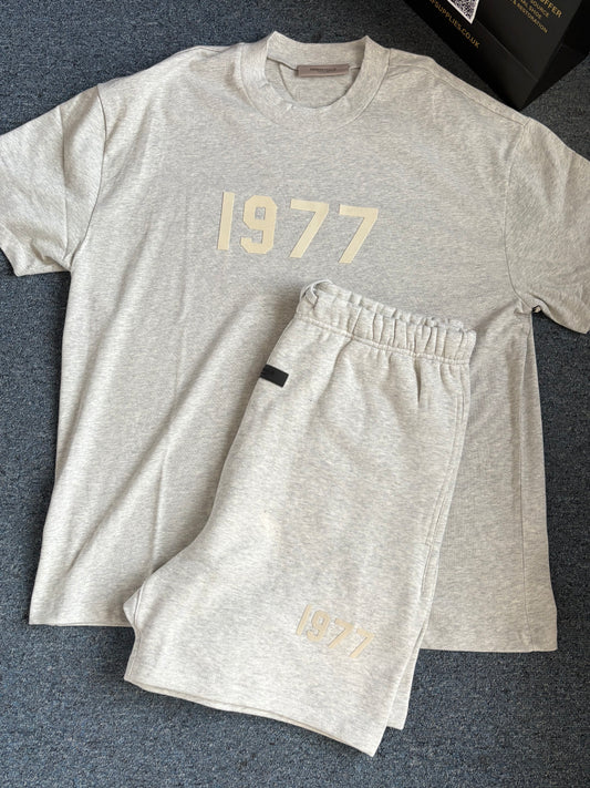 1977 Essentials Light Oatmeal Short set