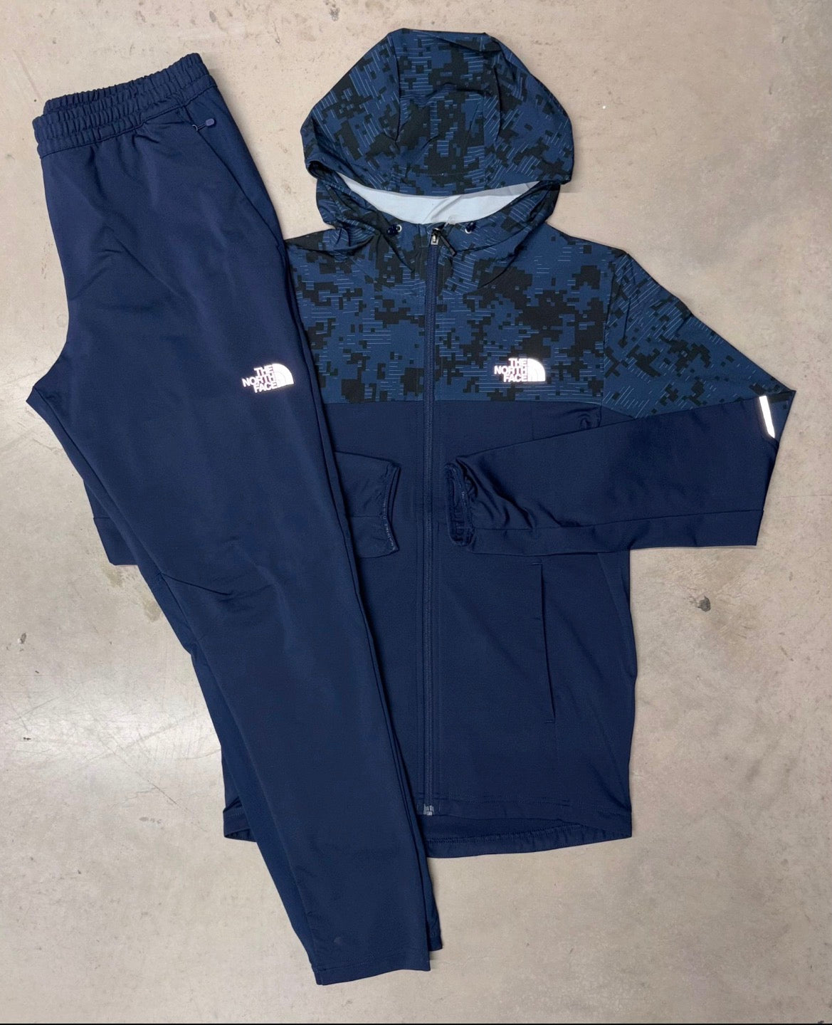 North Face Semi Blue Camo Tracksuit