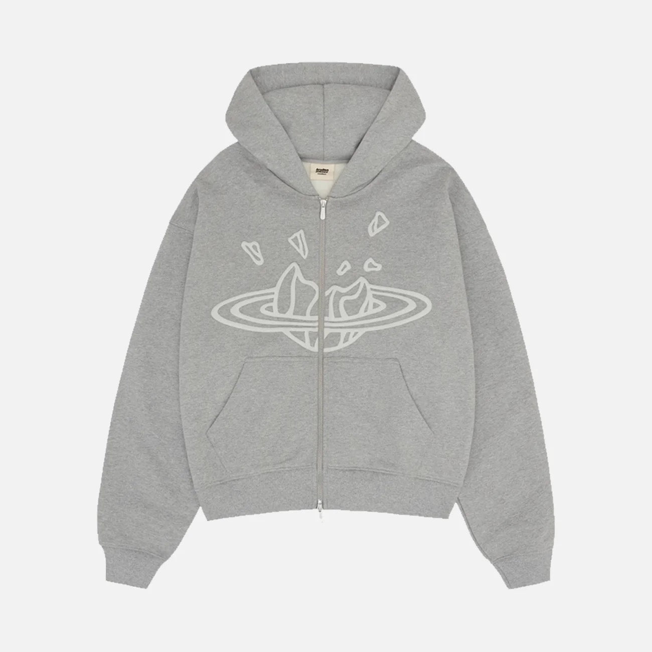Broken Planet 'Grey Zip Up' Hoodie