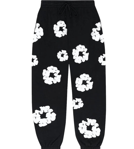 Denim Tears Cotton Wreath Joggers "Black & White"